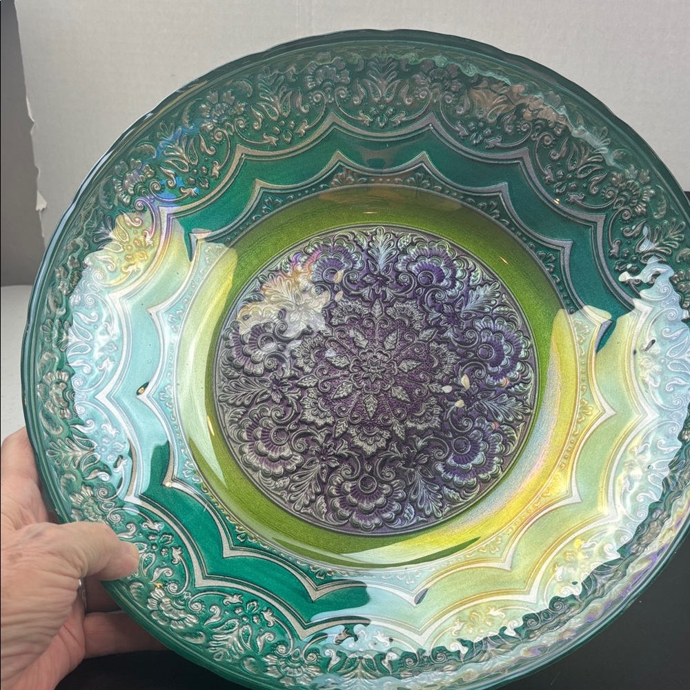 Iridescent Green Decorative Bowl - Picture 2 of 2